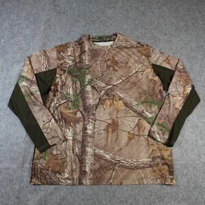 Realtree Shirt Mens 2XL Scent Factor Hunting Fishing Camo Long Sleeve Baselayer